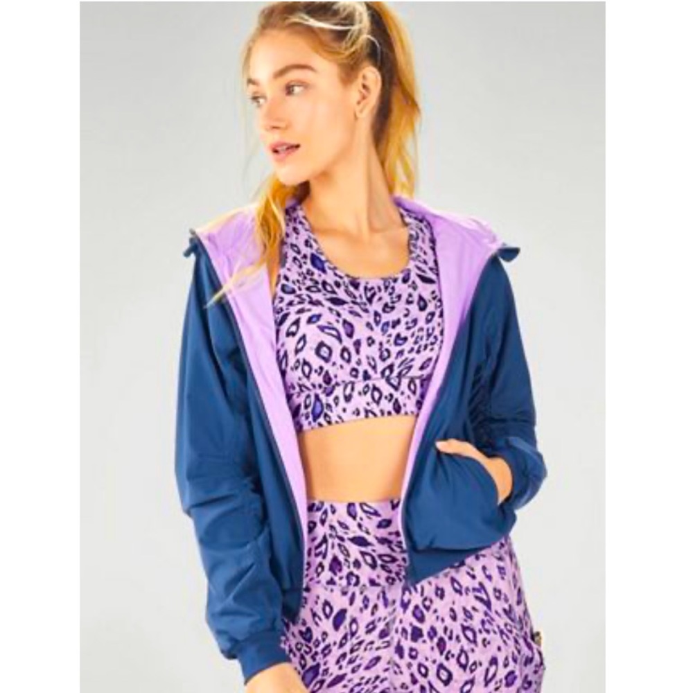 FABLETICS!! Beautiful Navy/Lavender Reversible Jacket